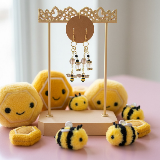Bees and Bling Earrings