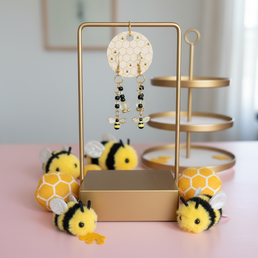 Bees & Bling Earrings