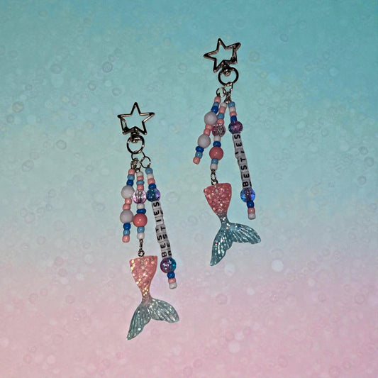 Ombre Mermaid Tail Besties Keychains